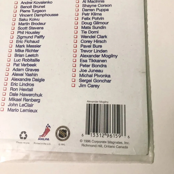 Lot of 4 Collectable Hockey Magnets Mario Lemiuex Alex Mogilny Eric Fichaud - Picture 10 of 16